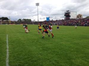 Action from the boys' exhibition game, June 16th.
